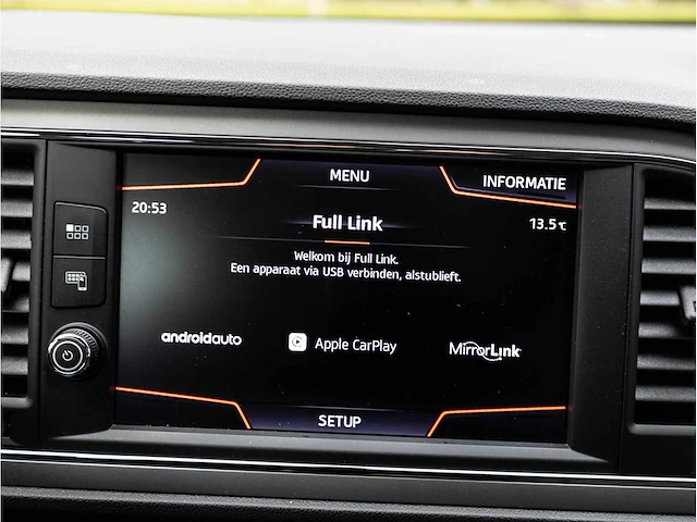 Seat leon 1.5 tsi style 2019 navigatiesysteem stoelverwarming carplay/android parkeersensoren 16"inch hagelschade - afbeelding 10 van  32