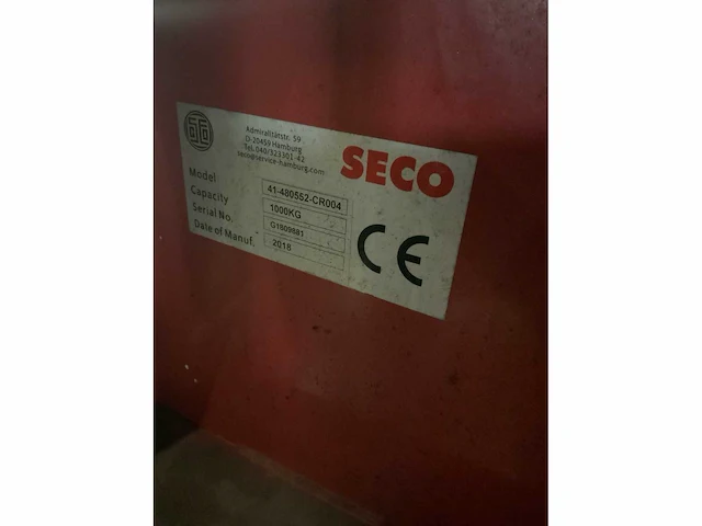Seco 41-480552-c r004 hoogheffer - afbeelding 2 van  4