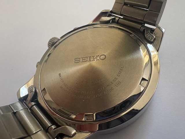 Seiko - chronograph - polshorloge - afbeelding 3 van  3