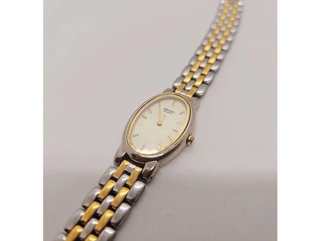 Seiko 4n00-6461 dameshorloge - two tone dresswatch - afbeelding 3 van  7
