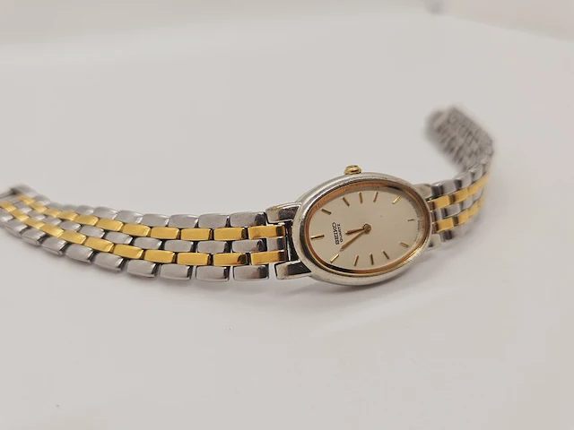 Seiko 4n00-6461 dameshorloge - two tone dresswatch - afbeelding 4 van  7
