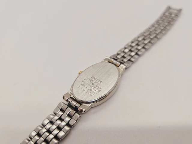 Seiko 4n00-6461 dameshorloge - two tone dresswatch - afbeelding 7 van  7