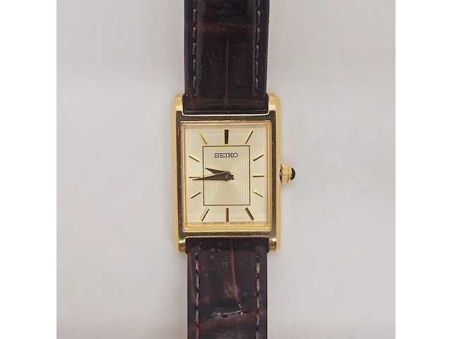 Seiko 4n30-00h0 tank dresswatch - afbeelding 1 van  8