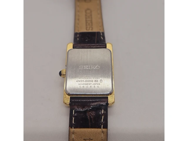 Seiko 4n30-00h0 tank dresswatch - afbeelding 8 van  8