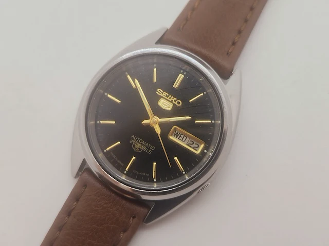 Seiko 5 day date mod automatisch herenhorloge - afbeelding 1 van  8