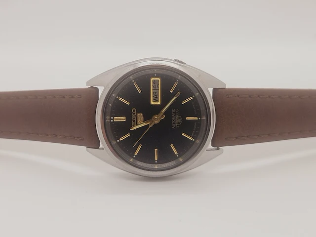 Seiko 5 day date mod automatisch herenhorloge - afbeelding 4 van  8