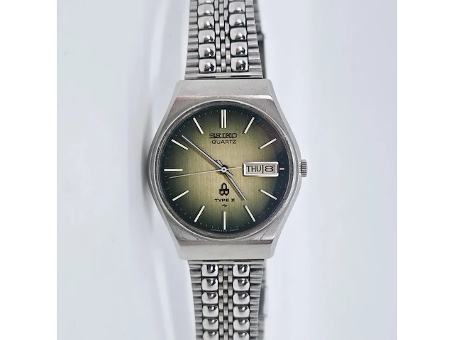 Seiko day/date type ii - green sunburst - 4336-8040 - afbeelding 1 van  11