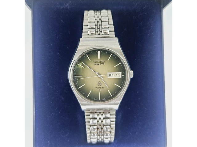 Seiko day/date type ii - green sunburst - 4336-8040 - afbeelding 2 van  11