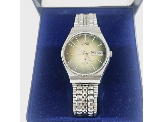 Seiko day/date type ii - green sunburst - 4336-8040 - afbeelding 3 van  11