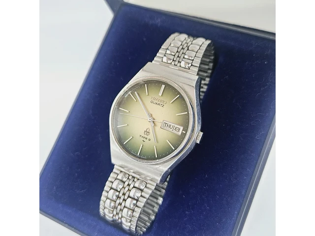 Seiko day/date type ii - green sunburst - 4336-8040 - afbeelding 5 van  11