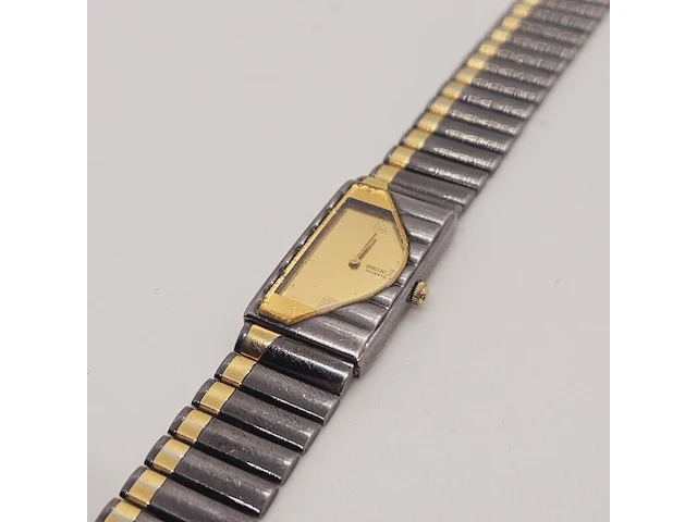 Seiko half moon two tone tank horloge - collector's item - afbeelding 3 van  7