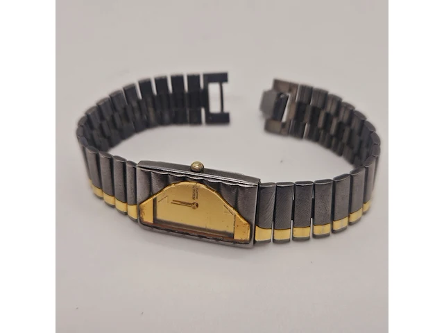 Seiko half moon two tone tank horloge - collector's item - afbeelding 4 van  7