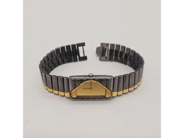Seiko half moon two tone tank horloge - collector's item - afbeelding 5 van  7