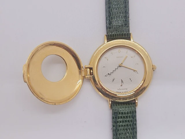 Seiko melody horloge - hunter case sluiting - afbeelding 3 van  9