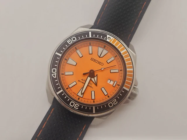 Seiko ''orange samurai'' heren duikhorloge - prospex air diver - afbeelding 2 van  8