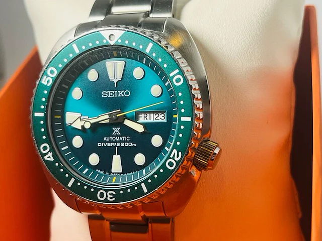 Seiko prospex sbdy039 emerald turtle 200m diver automatisch herenhorloge - afbeelding 7 van  13