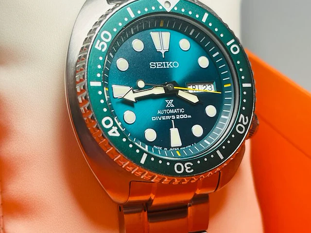 Seiko prospex sbdy039 emerald turtle 200m diver automatisch herenhorloge - afbeelding 8 van  13