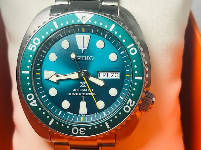 Seiko prospex sbdy039 emerald turtle 200m diver automatisch herenhorloge - afbeelding 13 van  13