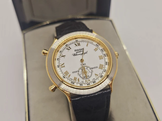 Seiko /pulsar bullhead chronograaf - nieuw juweliershorloge - afbeelding 1 van  14