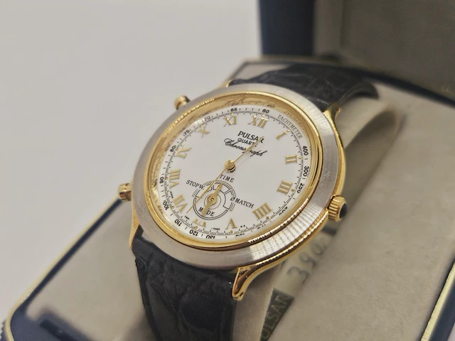 Seiko /pulsar bullhead chronograaf - nieuw juweliershorloge - afbeelding 10 van  14