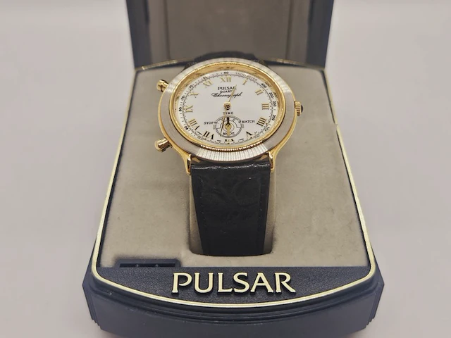 Seiko /pulsar bullhead chronograaf - nieuw juweliershorloge - afbeelding 12 van  14