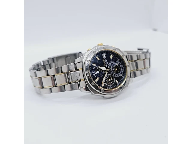 Seiko v657-9020 two tone chronograph herenhorloge - afbeelding 4 van  7