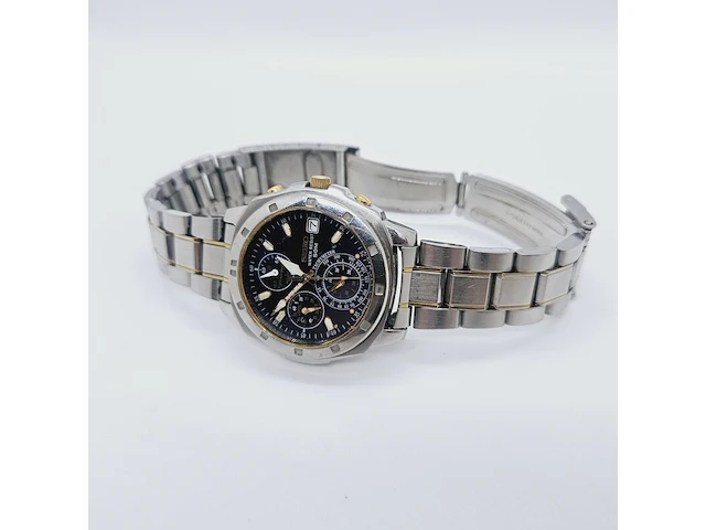 Seiko v657-9020 two tone chronograph herenhorloge - afbeelding 5 van  7