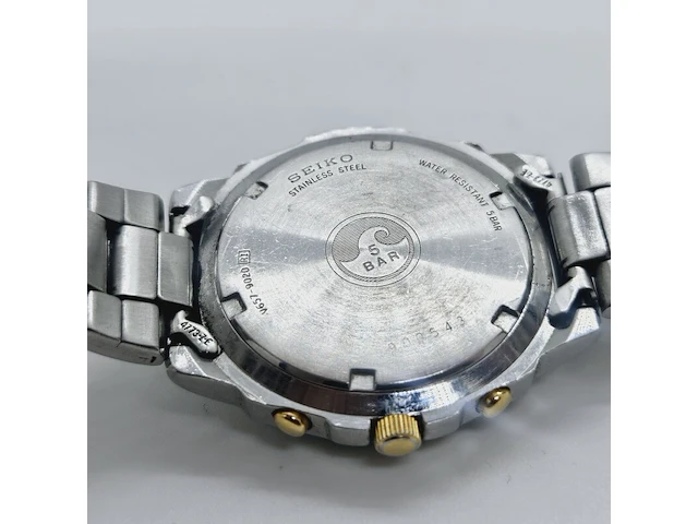 Seiko v657-9020 two tone chronograph herenhorloge - afbeelding 7 van  7
