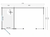 Selma - tuinhuis 40mm 5780x3500x2790mm onbehandeld - afbeelding 2 van  5