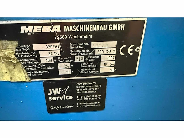 Semi automat bandsaw meba 320dg with pehu back stop - afbeelding 5 van  6