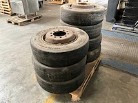 Semi dieplader banden incl velg (7x) - afbeelding 3 van  4