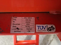 Semi elektrische hoogheffende palletwagen, logitrans, ehl 1000/3, 2003 - afbeelding 5 van  14