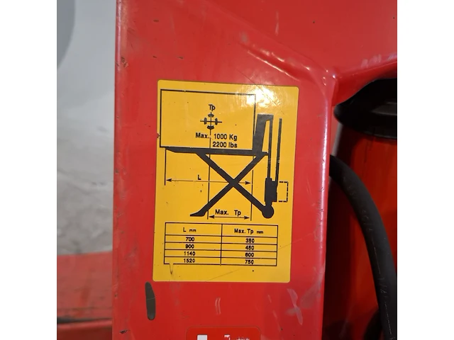 Semi elektrische hoogheffende palletwagen, logitrans, ehl 1000/3, 2003 - afbeelding 10 van  14