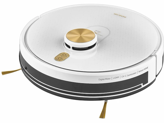 Sencor robotstofzuiger met uvc-desinfectielamp, wifi met app, in kaart brengen met 5 niveaus met intelligente planning, nauwkeurige lasernavigatie, obstakeldetectie, 120 minuten - afbeelding 2 van  6