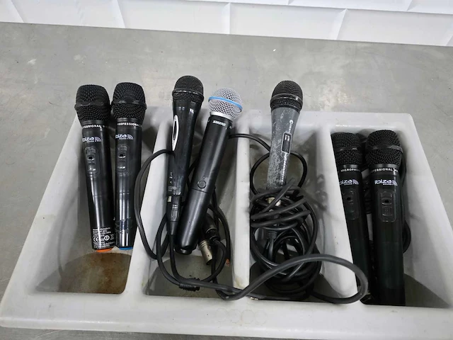 Sennheiser / ibiza sound / shure - vhf-mic - microfoons (8x) - afbeelding 1 van  5