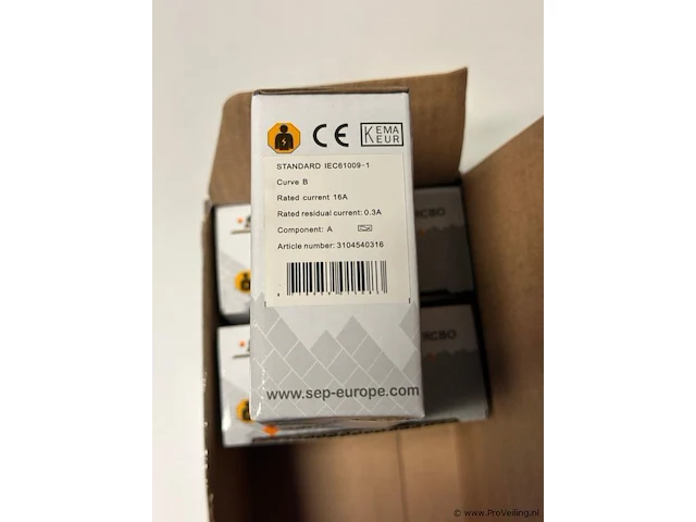 Sep rcm2 aardlekautom. 1p+n b16 30ma 6ka - 3 stuks - afbeelding 3 van  4