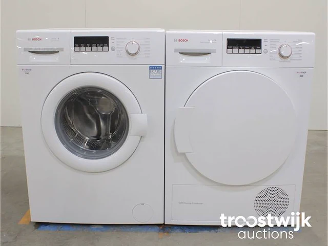 Serie|2 varioperfect a+++ wasmachine & bosch serie|4 selfcleaning condenser droger - afbeelding 1 van  8