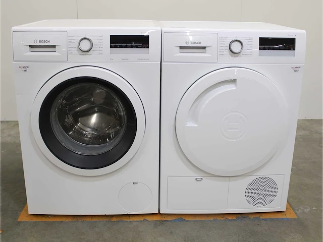 Serie|4 aquastop ecosilence drive wasmachine & bosch serie|4 droger - afbeelding 1 van  8