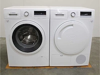 Serie|4 aquastop ecosilence drive wasmachine & bosch serie|4 droger - afbeelding 1 van  8