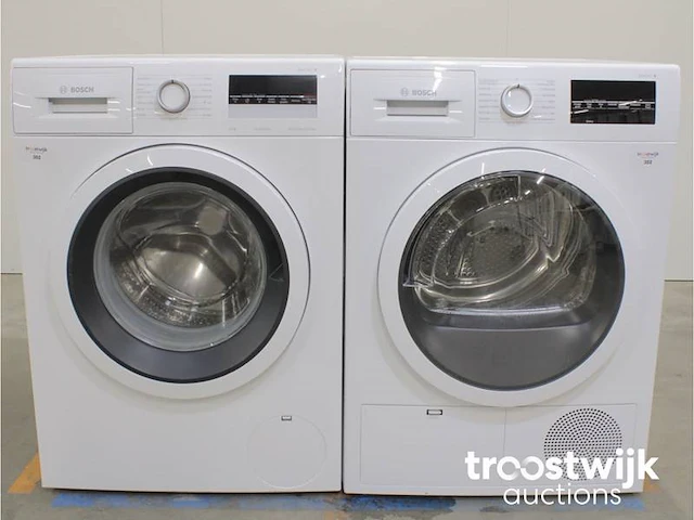 Serie|4 aquastop ecosilence drive wasmachine & bosch serie|6 droger - afbeelding 1 van  8