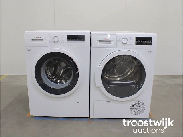 Serie|4 aquastop ecosilence drive wasmachine & bosch serie|6 droger - afbeelding 1 van  8