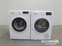 Serie|4 aquastop ecosilence drive wasmachine & bosch serie|6 droger - afbeelding 1 van  8