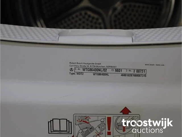 Serie|4 aquastop ecosilence drive wasmachine & bosch serie|6 droger - afbeelding 8 van  8