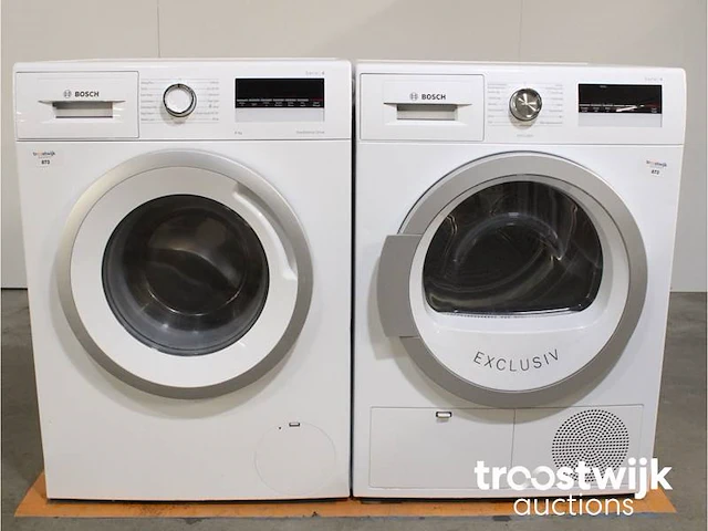 Serie|4 ecosilence drive wasmachine & bosch serie|4 exclusiv droger - afbeelding 1 van  8