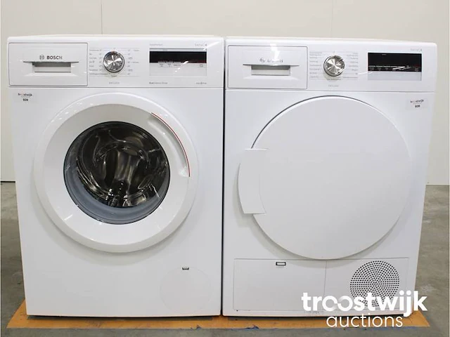 Serie|4 varioperfect ecosilence drive exclusiv wasmachine & bosch serie|4 exclusiv droger - afbeelding 1 van  8