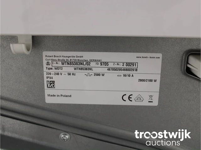 Serie|4 varioperfect ecosilence drive exclusiv wasmachine & bosch serie|4 exclusiv droger - afbeelding 8 van  8