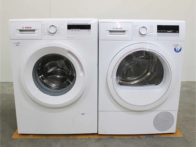 Serie|4 varioperfect ecosilence drive wasmachine & bosch serie|4 a++ droger - afbeelding 1 van  8