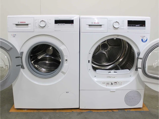 Serie|4 varioperfect ecosilence drive wasmachine & bosch serie|4 a++ droger - afbeelding 2 van  8