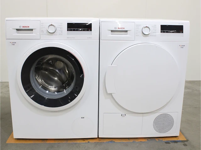 Serie|4 varioperfect ecosilence drive wasmachine & bosch serie|4 droger - afbeelding 1 van  8