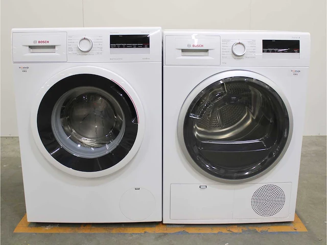Serie|4 varioperfect ecosilence drive wasmachine & bosch serie|4 droger - afbeelding 1 van  8